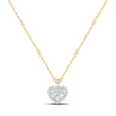 1/2CTW-DIA CN FASHION HEART NECKLACE (18 INCH)